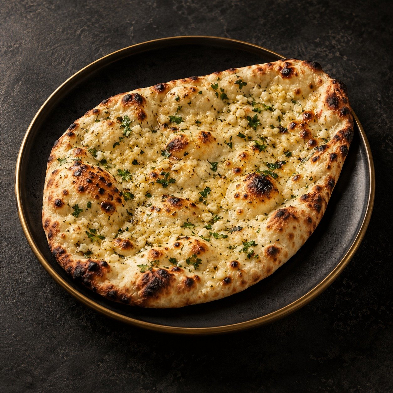 Naan mit Knoblauch