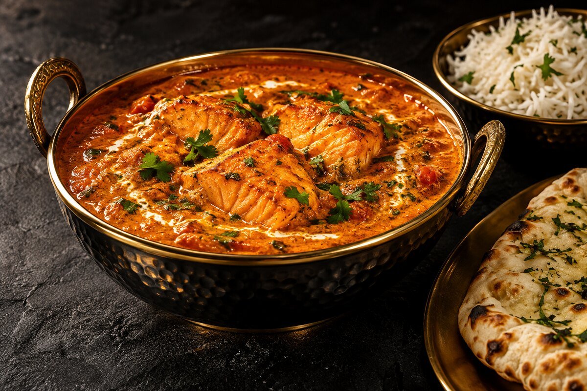 Salmon Fish Curry – Mittagsmenü